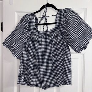 Elegant Checkered Women's Blouse